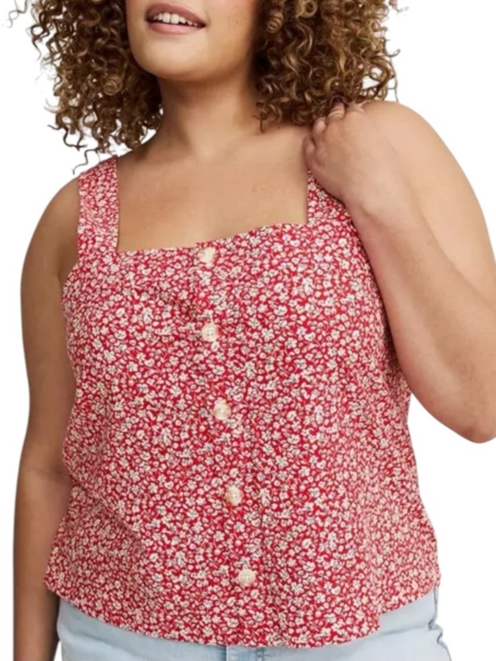 Torrid Square Neck Floral Shirts Size Size Large NWT